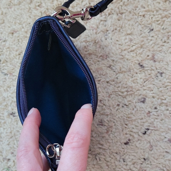 Dark blue sequin Coach wristlet - Picture 3 of 3